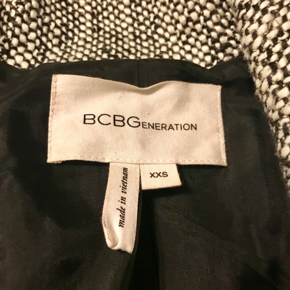 BCBGeneration Black & White Pea Coat - Size: XXS - Picture 4 of 4